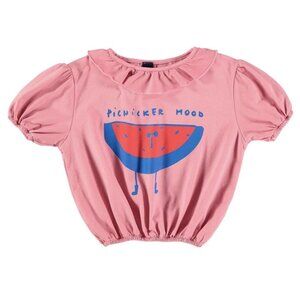 Bonmot Organic Pink Crop Picnic Tee